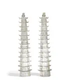 Tony Duquette, Pair of Illuminated Pagodas