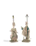 Tony Duquette, Pair of Figural Lamps