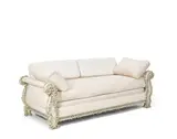 Syrie Maugham, Daybed, silk upholstery, tassel border