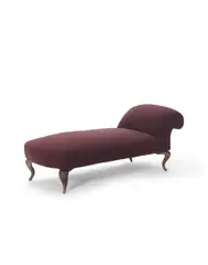 Swiss Modern, Unique Chaise Longue, patinated bronze, wool upholstery