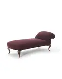Swiss Modern, Unique Chaise Longue, patinated bronze, wool upholstery