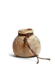 Shirō  Tsujimura, Iga Hanging Flower Vase, glazed and incised stoneware, unmarked