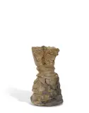 Peter Callas, Tall Double Necked Vessel, glazed stoneware, incised 'Callas 92'