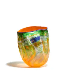 Dale Chihuly, Golden Yellow Soft Cylinder, blown glass, engraved 'Chihuly 93'