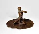 Carl Milles, Femme aux Nénuphars, patinated bronze