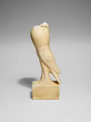François Pompon, Pigeon Boulant, carved marble, engraved 'POMPON', together with a certificate of authenticity from Liliane Colas