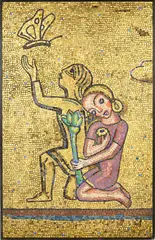 Einar Forseth, Study for the Golden Hall, for Vereinigten Werkstätten fur Mosaik und Glasmalerei August Wagner, Berlin, glass tesserae