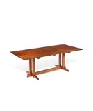George Nakashima, Frenchman's Cove II Dining Table, American black walnut with three butterfly joints, ink mark 'Seligson'