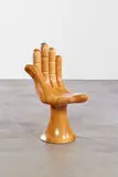 Pedro Friedeberg, Hand Chair, mahogany, ink mark 'PEDRO FRIEDEBERG'