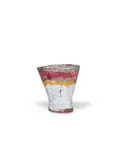 Fausto Melotti, Vaso Cono Alto, glazed stoneware, painted glaze mark 'CHANTAL ITALY', seven dots and paper label 'BN34'