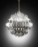 Sami El-Khazen, Unique Torciere della Cultura Ceiling Light, for Arredoluce, nickel plated bronze, acrylic