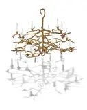 Claude Lalanne, Unique Structure Végétal aux Papillons Chandelier, gilt and patinated bronze, galvanized copper