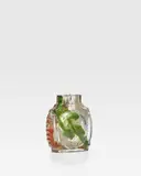 Vase by Eugène-François Rousseau and Ernest-Baptiste Leveillé, for Appert Frères, internally decorated glass, with metallic sprays of color and crackled internal decoration, sold Jun 2018