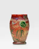 Alphonse-George Reyen, Rare Vase, glass, overlaid, acid-etched and wheel carved, engraved 'A Reyen 1893'