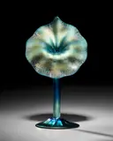 Tiffany Studios, Jack-in-the-Pulpit Vase, model number 1966, blown iridescent glass, engraved 'L