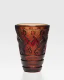 Cristallerie Daum, Vase, deep acid-etched glass, engraved 'DAUM NANCY FRANCE' with the Cross of Lorraine