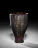 Vase by Lucie Rie, porcelain, manganese with incised decoration, impressed with artist's seal 'LR', offered Jun 2018