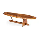 Minguren II Coffee Table by George Nakashima, American black walnut with fissure and free edges, sold Jun 2018