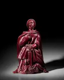 Jais Nielsen, St. George and the Dragon, for Royal Copenhagen, stoneware with oxblood glaze, incised 'Jais', stamped 'Royal Copenhagen' and three painted wavy lines and '97/20098'