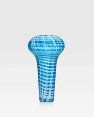 Gino Poli, Rare Vincenza Vase, for Aureliano Toso, internally decorated glass with white lattimo threads, remnants of paper label '15' and 'Mur