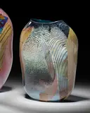 William Morris, Shard Vase, blown and applied glass, engraved 'William Morris 1981 PT
