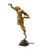 Louis-Philippe Hébert, La Fée Nicotine, patinated and gilt bronze