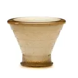 Daum, Frères, acid cut pale salmon glass, signed 'DAUM NANCY FRANCE' with the Cross of Lorraine