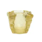 Daum, Frères, acid cut yellow glass, signed 'DAUM NANCY FRANCE' with the Cross of Lorraine