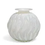 René Lalique, Marisa Vase, Marcilhac 1002, design introduced 1927, molded opalescent glass with blue patina, engraved 'R
