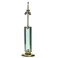 Table Lamp by Max Ingrand, for Fontana Arte, brass, glass, sold Apr 2018
