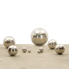 Diego Matthai, Set of Nine Spheres, chromed metal