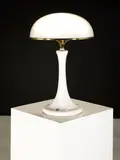 John Dickinson, Table Lamp, porcelain, enamel and brass