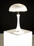John Dickinson, Table Lamp, porcelain, enamel and brass