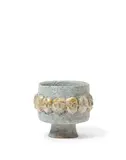 Footed bowl with Faces by Beatrice Wood, lustre and blue volcanic glazed terracotta, sold Apr 2018