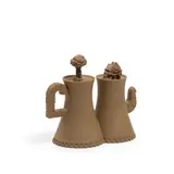 Richard Notkin, Double Cooling Towers Teapot (Variation #15), stoneware, incised signature 'Notkin 1984'