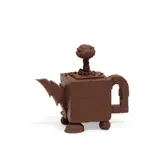 Richard Notkin, Cube Skull Teapot, stoneware, incised signature 'Notkin 1988'