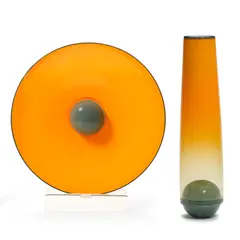 Benjamin Moore, Two Part Palla Set, blown glass, each piece signed 'Benjamin P