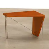 David Lynch, Espresso Table, for Skank World, Los Angeles, stained birch and raw steel