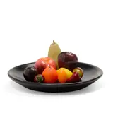 Flora C. Mace and Joey Kirkpatrick, Fruit Still Life, blown glass, lacquered wood dish