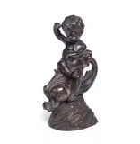 a Patinated Bronze Model of a Putto Riding a Dolphin, Twentieth Century by Bromsgrove Guild of Applied Arts, a Patinated Bronze Model of a Putto Riding a Dolphin, Twentieth Century, offered Jun 2018