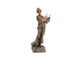 Emmanuel Villanis, 'Sapho' an Art Nouveau Patinated Bronze Study