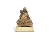 Louis-Ernest Barrias, 'La Fille De Bou Saada' a Gilded Bronze study of a Seated Young Female, circa 1900, 'La Fille De Bou Saada' a Gilded Bronze study of a Seated Young Female, circa 1900