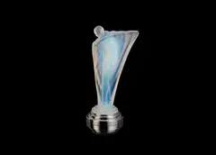 Lucille Sévin, for Etling, circa 1925, mounted on detachable stepped chrome base