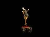 Hans Keck, an Art Deco Cold-Painted Bronze and Carved Ivory Study of an Oriental Dancer, circa 1925, an Art Deco Cold-Painted Bronze and Carved Ivory Study of an Oriental Dancer, circa 1925