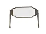 Raymond Subes, an Art Deco Wrought Iron Wall Mirror, circa 1925, of shaped rectangular outline with twin side supports and having a bevelled glass mirror