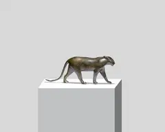 François Pompon, 'Panthere Noire' an Art Deco Style Patinated Bronze Model, Post 1970, 1925, 'Panthere Noire' an Art Deco Style Patinated Bronze Model, Post 1970