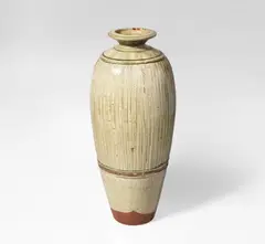 Richard Batterham, A Large Exhibition-Size Vase, circa 1985, stoneware, in pale green glaze
