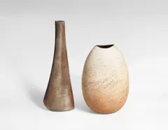 Joanna Constantinides, Two Vessels; circa 1975 and 1990, stoneware