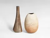 Joanna Constantinides, Two Vessels; circa 1975 and 1990, stoneware