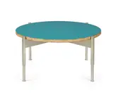 Gio Ponti, Circular table for Grand Hotel Parco dei Principi, Rome, designed and made 1964, laminated birch, formica, tubular metal